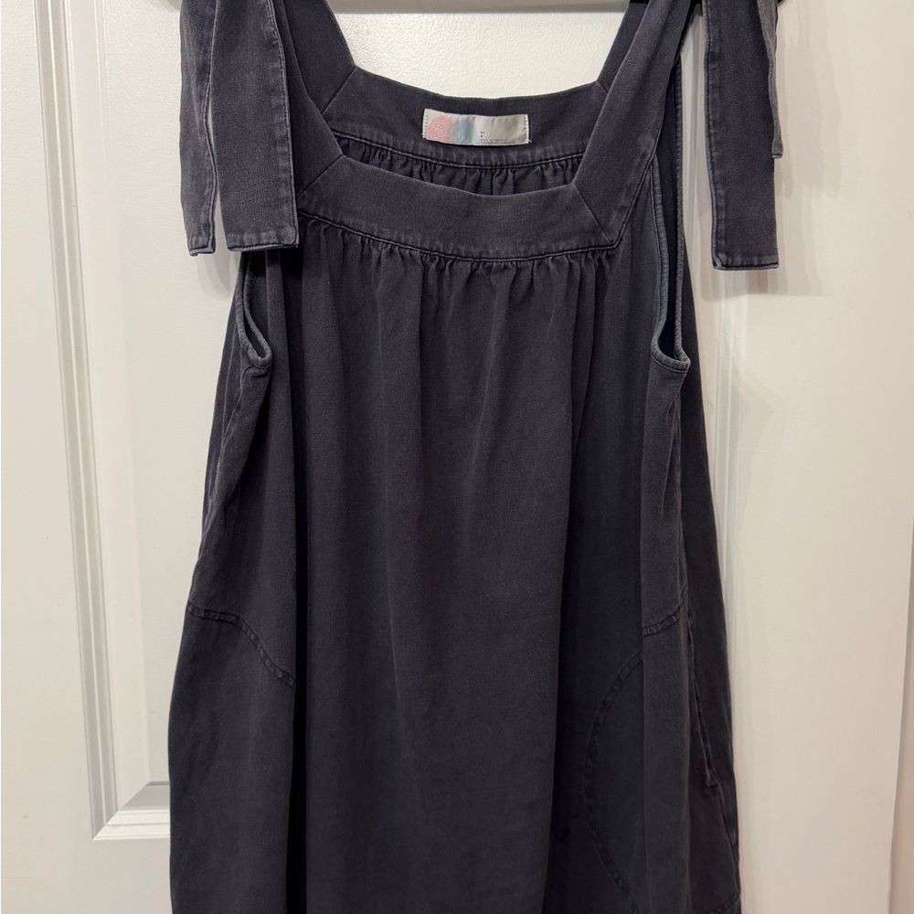 Free People Black Shoulder Tie Dress Swim Coverup